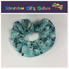 Scrunchie - Blue/Cream Flowers Vintage Scrunchie - Blue/Cream Flowers Vintage